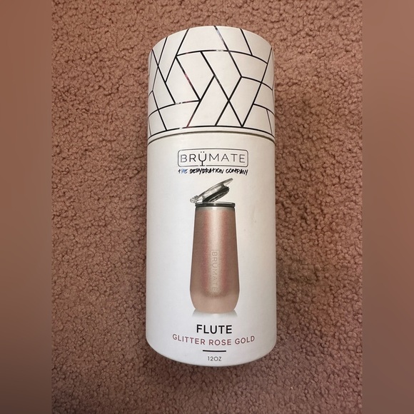 BRUMATE Other - NIB Brumate Glitter Rose Gold Flute Insulated Cup Mug tumbler 12oz New